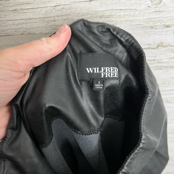 Aritzia Wilfred Free Faux Leather Daria High Waist Skinny Leggings Black Sz Smal - Picture 7 of 9